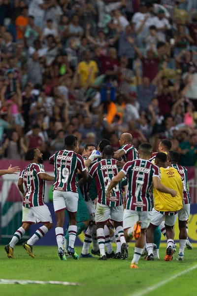 Fred Fluminense Celebra Durante Partido Entre Fluminense Corinthians Como Parte — Foto de Stock