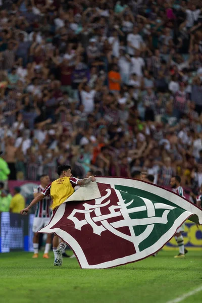 Fred Fluminense Celebra Durante Partido Entre Fluminense Corinthians Como Parte — Foto de Stock