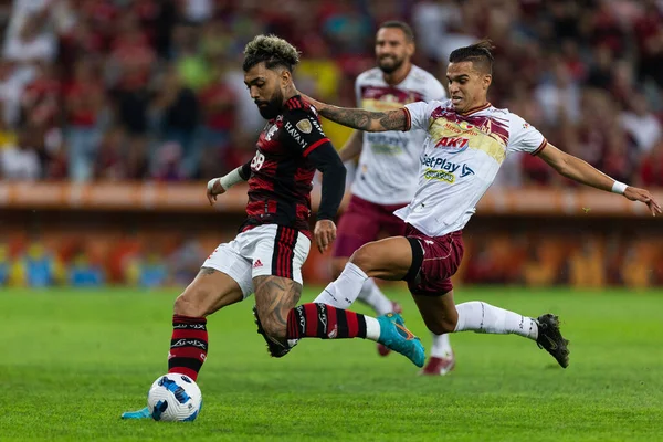 Gabriel Barbosa Flamengo Match Flamengo Tolima Part Copa Libertadores 2022 — Stok fotoğraf