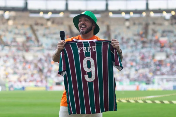 Brasileirao Serie A 2022 'nin bir parçası olarak Brezilya' nın Rio de Janeiro kentindeki Maracana Stadyumu 'nda oynanan Fluminense ve Ceara maçı sırasında BELO of Fluminense.