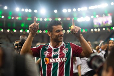 Brasileirao Serie A 2022 'nin bir parçası olarak Brezilya' nın Rio de Janeiro kentindeki Maracana Stadyumu 'nda oynanan Fluminense ve Ceara maçında Fred of Fluminense' in son maçı..