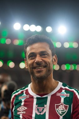 Brasileirao Serie A 2022 'nin bir parçası olarak Brezilya' nın Rio de Janeiro kentindeki Maracana Stadyumu 'nda oynanan Fluminense ve Ceara maçında Fred of Fluminense' in son maçı..
