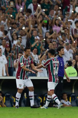 Brasileirao Serie A 2022 'nin bir parçası olarak Brezilya' nın Rio de Janeiro kentindeki Maracana Stadyumu 'nda oynanan Fluminense ve Ceara maçında Fred of Fluminense' in son maçı..
