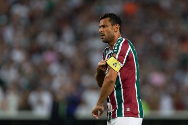 Brasileirao Serie A 2022 'nin bir parçası olarak Brezilya' nın Rio de Janeiro kentindeki Maracana Stadyumu 'nda oynanan Fluminense ve Ceara maçında Fred of Fluminense' in son maçı..