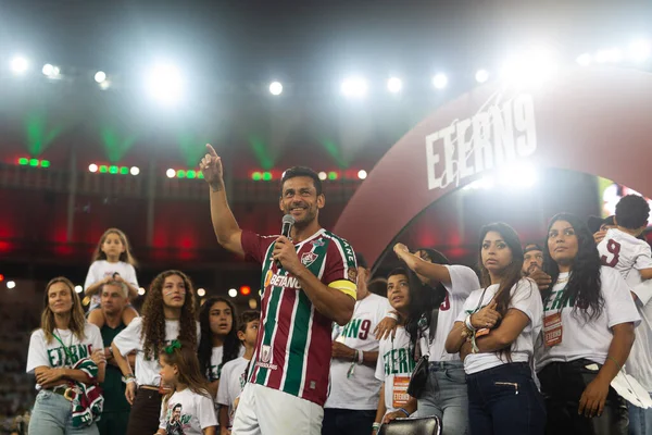 Brasileirao Serie A 2022 'nin bir parçası olarak Brezilya' nın Rio de Janeiro kentindeki Maracana Stadyumu 'nda oynanan Fluminense ve Ceara maçında Fred of Fluminense' in son maçı..
