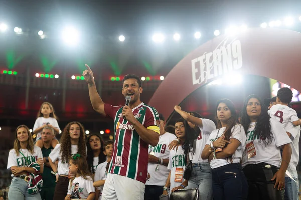 Brasileirao Serie A 2022 'nin bir parçası olarak Brezilya' nın Rio de Janeiro kentindeki Maracana Stadyumu 'nda oynanan Fluminense ve Ceara maçında Fred of Fluminense' in son maçı..