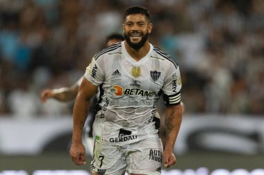 Atletico-MG takımından HULK, Brasileirao Serie A 2022 'nin bir parçası olarak Botafogo ve Atletico-MG arasında oynanan maçta 17 Temmuz 2022' de Brezilya 'nın Rio de Janeiro şehrinde oynanan golü kutluyor..