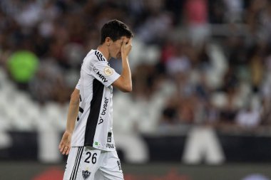 Atletico-MG takımından NACHO FERNANDEZ 17 Temmuz 2022 tarihinde Brezilya 'nın Rio de Janeiro şehrinde Brasileirao Serie A 2022' nin bir parçası olarak Botafogo ve Atletico-MG arasında oynanan karşılaşma sırasında.