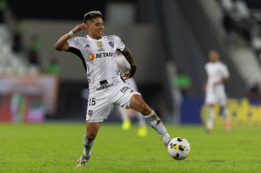 Atletico-MG takımından MATIAS ZARACHO 17 Temmuz 2022 tarihinde Brezilya 'nın Rio de Janeiro şehrinde Brasileirao Serie A 2022' nin bir parçası olarak Botafogo ve Atletico-MG arasında oynanan karşılaşma sırasında.