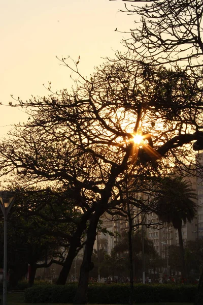 Krásný Západ Slunce Městě — Stock fotografie