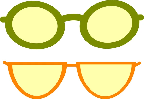 Conjunto Gafas Sol Vector Gafas Colores Aislado — Vector de stock