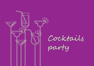 drinks. alcohol vector illustration. line art cocktails