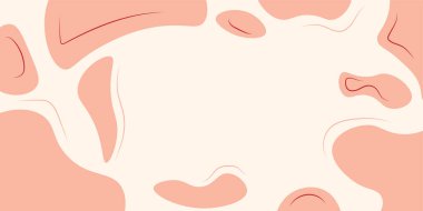 Soyut modern grafik elementleri. Dinamik pembe formlar ve çizgi. Akan sıvı şekilli soyut afiş. vektör