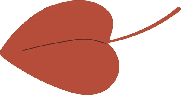 Απλό Φθινοπωρινό Φύλλο Κόκκινο Χρώμα Στοιχείο Φθινοπώρου Εικονογράφηση Διανύσματος — Διανυσματικό Αρχείο