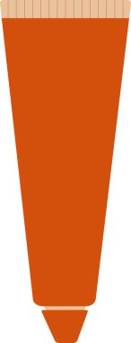 orange paint tube with oil for painting. vector illustration