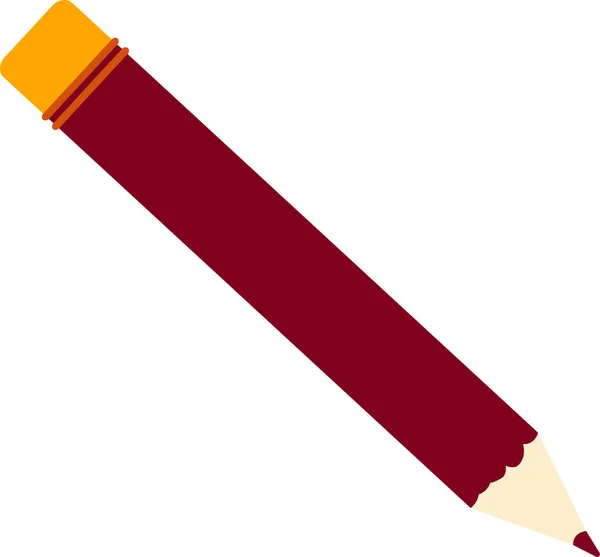 Pencil Writing Drawing Vector Isolated Yellow Red Orange Colors — Stock vektor