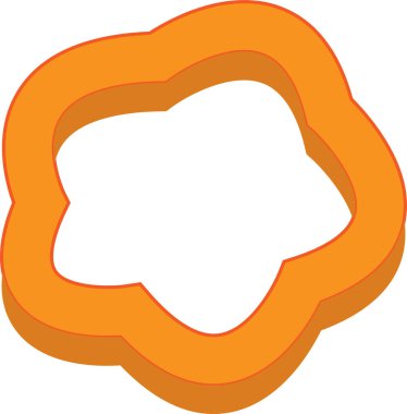 Biberin vektör çizimi. Sarı parça ve bir dilim tatlı İspanyol biberi. 10 saniye.