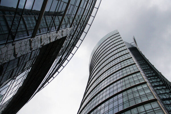 Skyscrapers in Warsaw business center