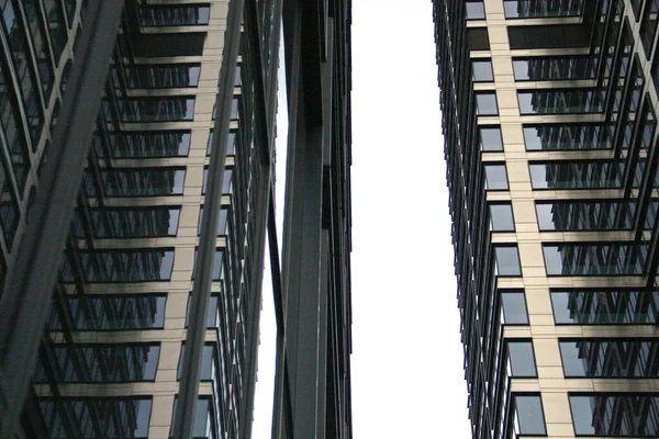 Ουρανοξύστες Στο Επιχειρηματικό Κέντρο Της Βαρσοβίας — Φωτογραφία Αρχείου