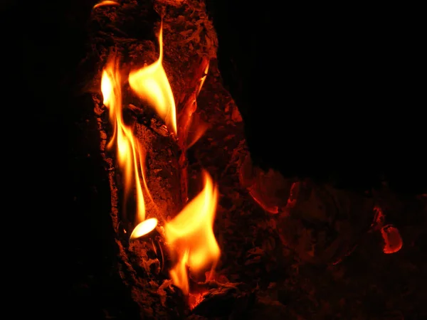 Fire Black Background Abstract Image — Fotografia de Stock