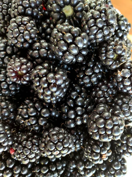 Fresh Organic Blackberry Background Closeup Close Macro —  Fotos de Stock