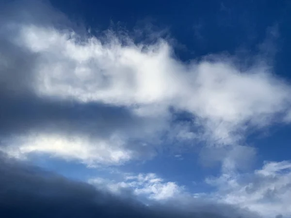 Nuvens Céu Fundo Bonito Com Espaço Cópia Paisagem Nublada Papel — Fotografia de Stock