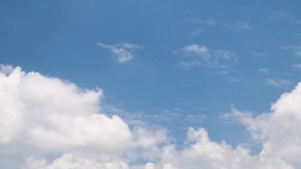 Niebo Chmury Błękitne Niebo Białe Chmury Timelapse Niebo Timelapse — Wideo stockowe