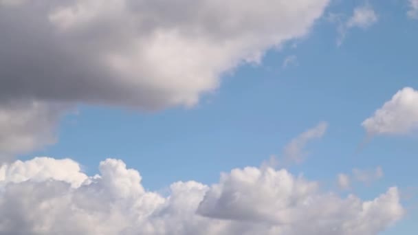 Lucht Wolken Blauwe Lucht Witte Wolken Lucht Timelapse Wolken Timelapse — Stockvideo