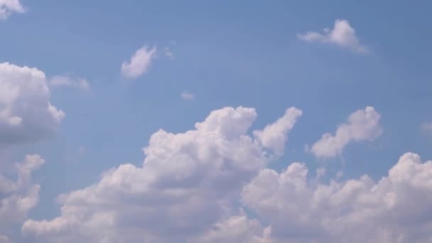 Céu Azul Nuvens Brancas Céu Nuvem Céu Timelapse Nuvens Timelapse — Vídeo de Stock