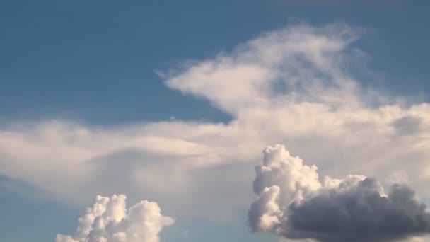 Небесні Хмари Блакитне Небо Білі Хмари Небо Timelapse Хмари Timelapse — стокове відео