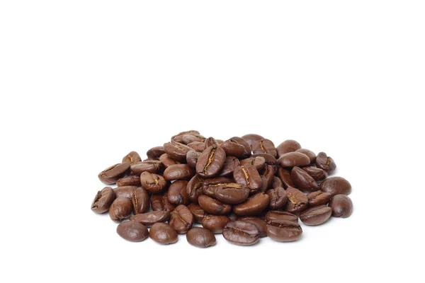 Roasted Coffee Beans White Background — Stock Photo, Image