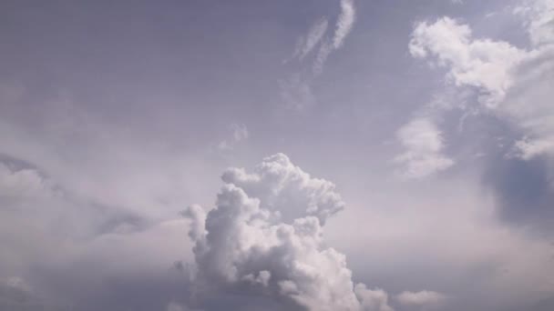 Тло Блакитного Неба Білі Хмари Блакитне Небо Хмарами Timelapse Небо — стокове відео