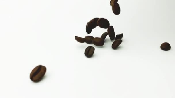 Kacang Kopi Panggang Biji Kopi Cokelat — Stok Video