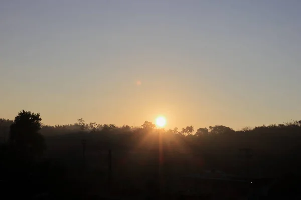 Amazing Sunrise Top Rocks Hill — Foto de Stock