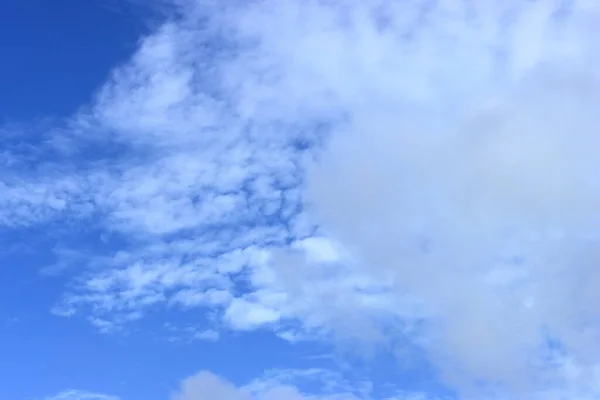 Blue Sky Clouds Natural Background Panoramic View Sky Clouds — Fotografia de Stock