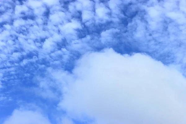 Blue Sky Clouds Natural Background Panoramic View Sky Clouds — Fotografia de Stock