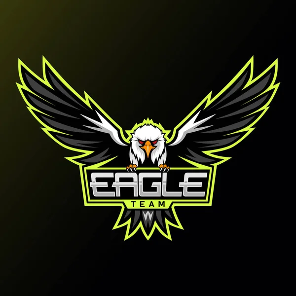 Kartal Takımı Maskot Logosu - Hayvanların Maskotu Esports Logo Vektör Çizim Tasarımı Konsepti.