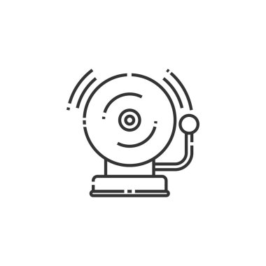 Okul Çanı Ana Hattı Simgesi - Okula Dönüş Simgesi Gösterimi.