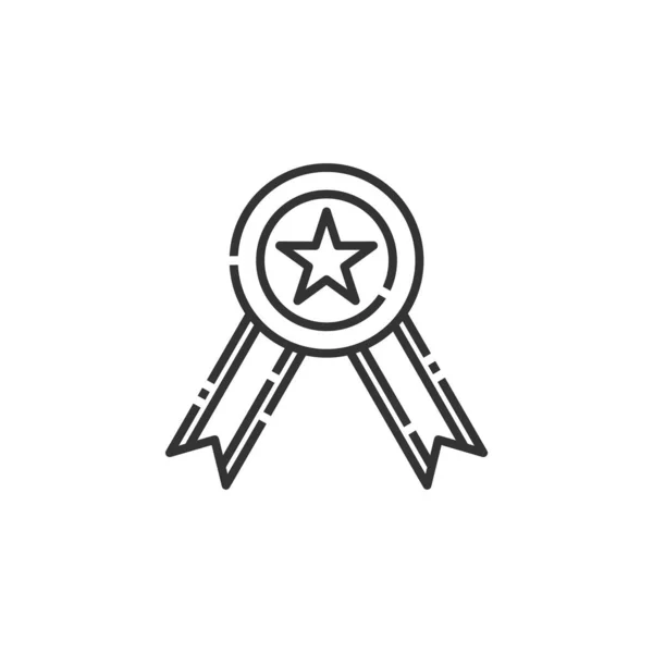 Badge Medal Honor Disline Ikon Tillbaka Till Skolan Ikonen Vektor — Stock vektor
