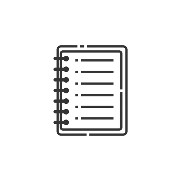 Binder Notebook Outline Icon Zurück Zur Schule Icon Vector Illustration — Stockvektor