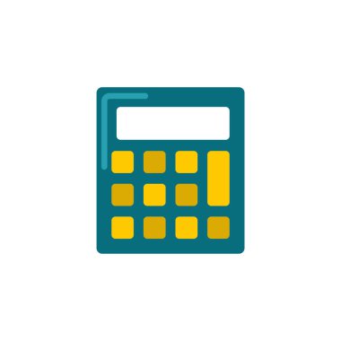 Hesaplayıcı Düz Simge - Okula Dönüş Simgesi İllüstrasyonu.