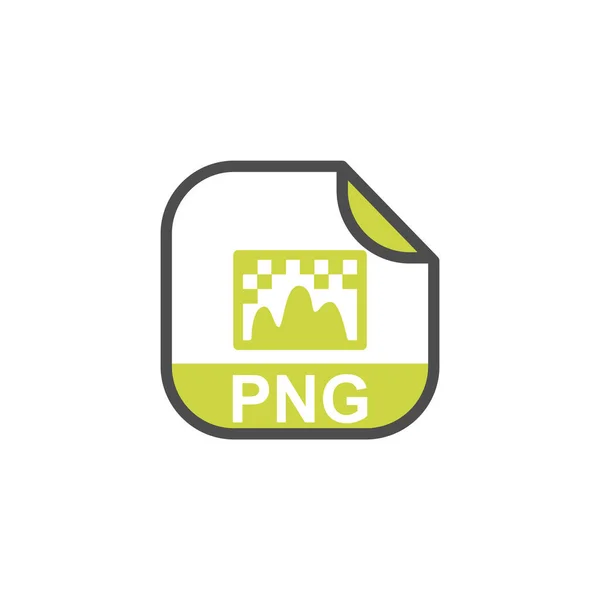 Png Bestandsuitgang Rounded Square Icon Met Symbol Formaat Extensie Icon — Stockvector