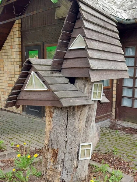 Маленький Деревянный Дом Латвии — стоковое фото