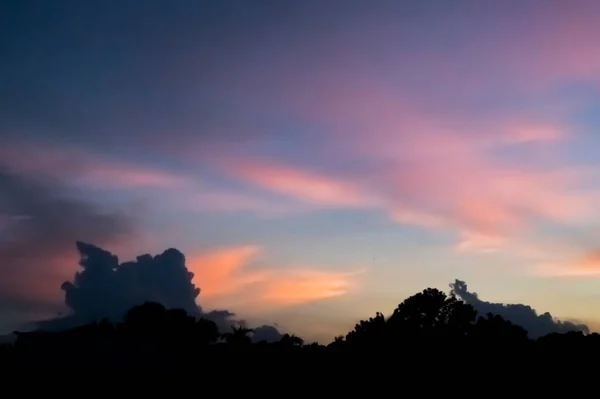 Real Incrível Nascer Sol Panorâmico Pôr Sol Céu Com Nuvens — Fotografia de Stock