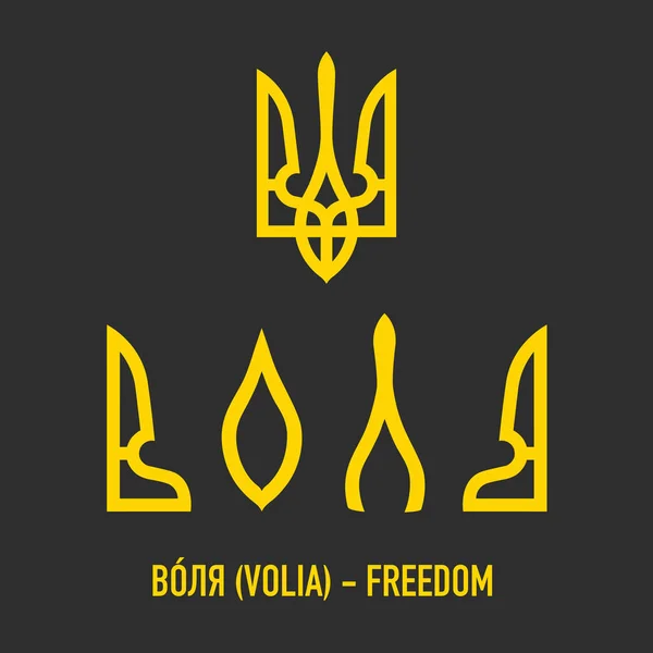 Государственный Герб Украины Зашифрованный Freedom Гербе Украины — стоковый вектор