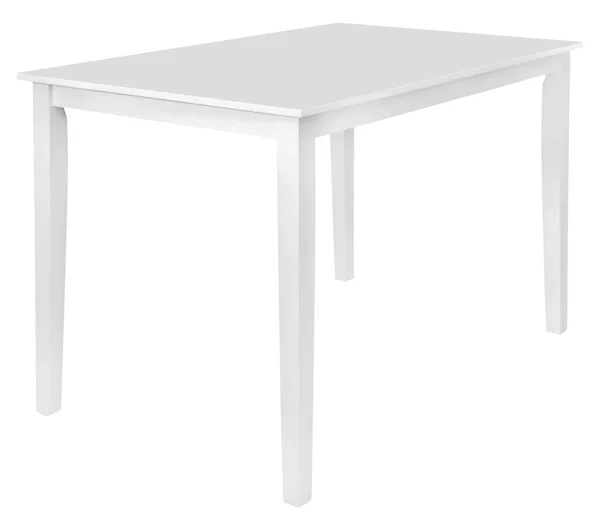 Table Manger Bois Blanc Isolé Sur Fond Blanc Élément Intérieur — Photo