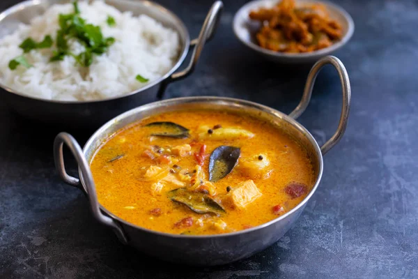 Meen curry, fish curry in tamarind and coconut sauce