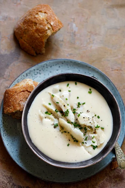 Cullen Skink Krämig Skotsk Soppa Med Rökt Hadock — Stockfoto