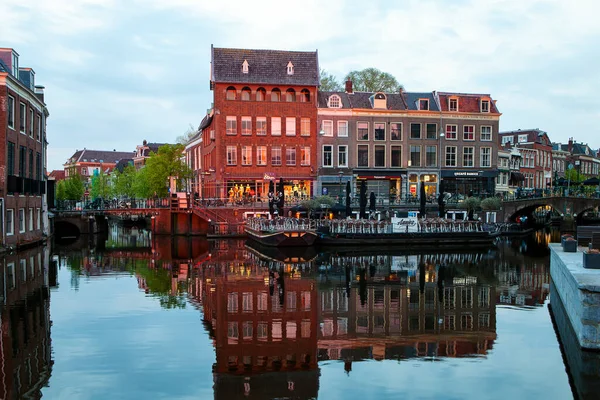 Leiden Niederlande Mai 2017 Kanäle Und Typische Holländische Häuser Leiden — Stockfoto