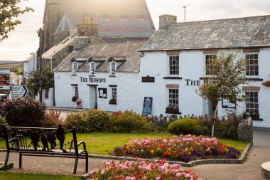 ST DAVIDS, WALES, UK - 8th September 2019: St Davids is the smallest UK's city and popular travel destination in Pembrokeshire